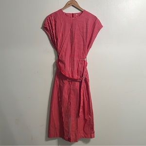 Women's Red and White Striped Dress